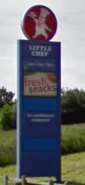 The totem at Halkyn in 2009, complete with blue branding.