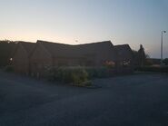 The Little Chef in May 2018, still closed and the car park cordened off