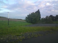 The old car park with 'minimilk lamposts' remaining.