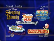 Sneak Peeks menu page 1