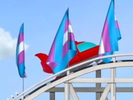 Rocket at the peak of the rollercoasters