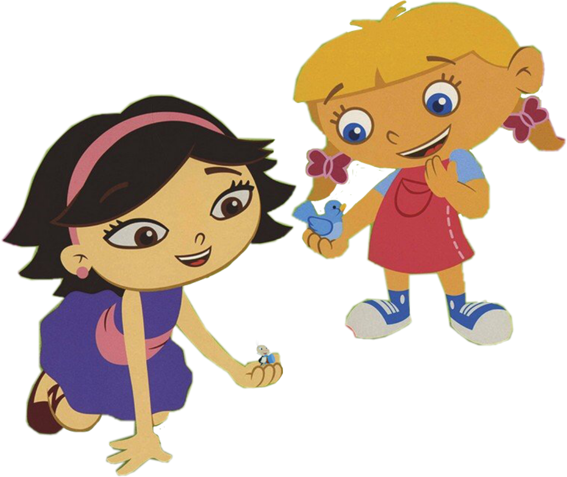 June and annie with a bird and cricket little einsteins wiki fandom