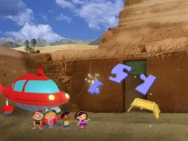 Puzzle pieces broke into three