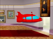 Rocket being blocked by Mona Lisa