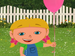 Annie Eyes Almost Shut with a Balloon