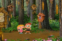 Leo and Annie at the Cuckoo Clock Forest