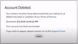 Roblox terminated me for the YT in my username??? : r/ROBLOXBans