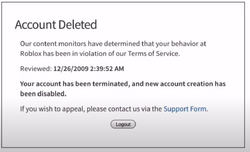 Talk:Account moderation/Archive 2, Roblox Wiki
