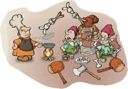 Artwork of a Cook cooking.
