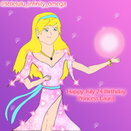 Laura's birthday card, art by Megululu-chan