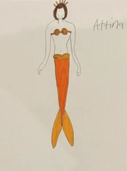 Attina Costume Drawing