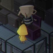 Upside-down Teapot as a jack-in-the-box in Very Little Nightmares.