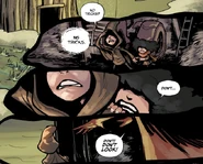 Мальчик направляется к выходу из амбара, готовясь встретиться с Северным ветром.