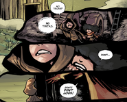 The Refugee Boy about to go outside while his younger sister tries to stop him.