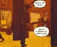 Marion walks in on Myra packing her office up.