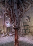 A portrait of the scrapped version of the Maw's interior.