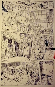 A page from the cancelled comic book created by Alberto Pagliaro.