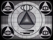 Настроечная таблица с изображением глаз.