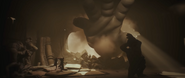 A Dweller about to be grabbed by Monster Baby.