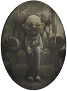 A portrait of the Hypnotist sitting down.