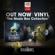 LN2 SountrackVinyl.png (801 КБ) Шестая и Моно на обложке издания саундтрека Little Nightmares II на виниле.