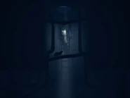 A rat on the pipes while Mono is climbing down to the sewer.