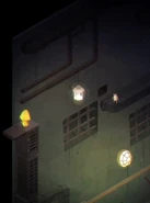 Девочка в жёлтом дождевике впервые встречает Шестую.