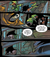 The boy and others entering a mansion.