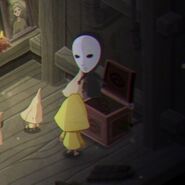 A Shadow Kid as a jack-in-the-box in Very Little Nightmares.