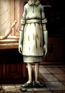 A painting of a female Viewer's lower body found in the Pale City.