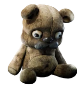 A bear-based stuffed animal.