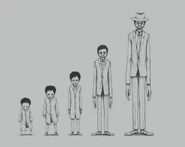 Концепт-арт процесса превращения Моно в Худого человека.