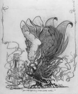 Concept Art for Audrey II by Mike Ploog.