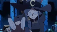 Ursula awkwardly forces Akko to join her in nodding as they urges Andrew to keep their fiasco a secret.