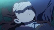 Exhausted Akko wipes her tears upon noticing Lotte and Sucy showing up LWA 13