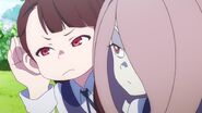 Akko struggles to hear what Annabel Pen's faery says LWA 04