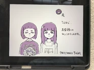 Gaelle (wearing a Skid Row shirt) and Akko's middle school friend standing side by side by Yusuke Yoshigaki