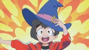 Akko's hat as tried by Michiru in episode 4 of BNA: Brand New Animal