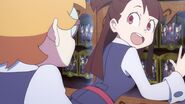 Akko states that she'll get a hang on broom flight if she practices a lot LWA 03