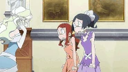 Hannah and Barbara faint upon the sight of Cupid bee-influenced Diana confesses her love for Akko