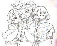 Hannah, Barbara and Avery artwork featuring Akko by animator Yukina Kai @yukina_kai