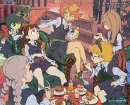 The poster of Little Witch Academia The Enchanted Parade (リトルウィッチアカデミ魔法仕掛けのパレード) illustrated by key-animator Takafumi Hori (堀剛史), that was featured in Ultra Jump’s October issue