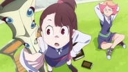 Akko notices the fifth star of Shiny Rod glows.