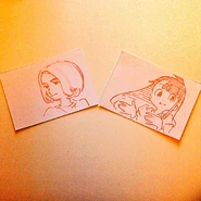 Quick sketches of Akko and Megumi Han by Yoshinari