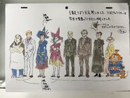 MouseAkko, Merman Akko, Paul Hanbridge, unnamed parliament official, Marjolaine, Finnelan, Shiny Chariot's producer, Last Wednesday Society proprietor, and Unnamed Finnish Yeti by Yusuke Yoshigaki