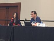 Masahiko Otsuka discussing anime in Panel Room 2 during Anime Matsuri Hawaii 2015