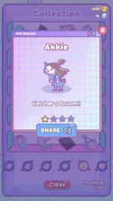 Akko as Akkie from mobile game Clawbert
