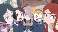 The girls except Sucy admires Diana's dress LWA 10