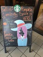 Sucy as drawn by employees of University of Memphis' Starbucks in October 6, 2017