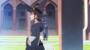 DianAkko shocked to see the oblivious Finnelan nearby and had to leave before being unnoticed LWA 12